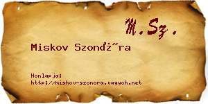 Miskov Szonóra névjegykártya
